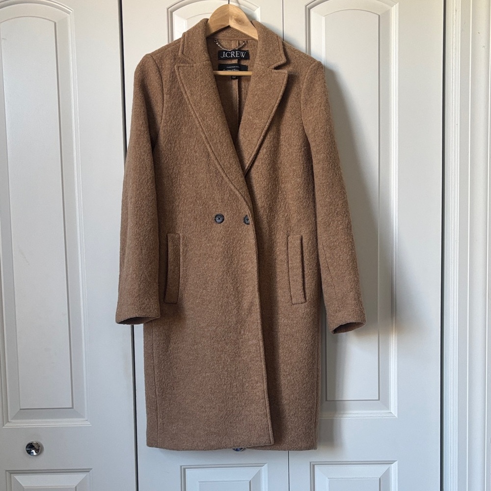 J. Crew Petite Daphne Topcoat in Camel 10P
